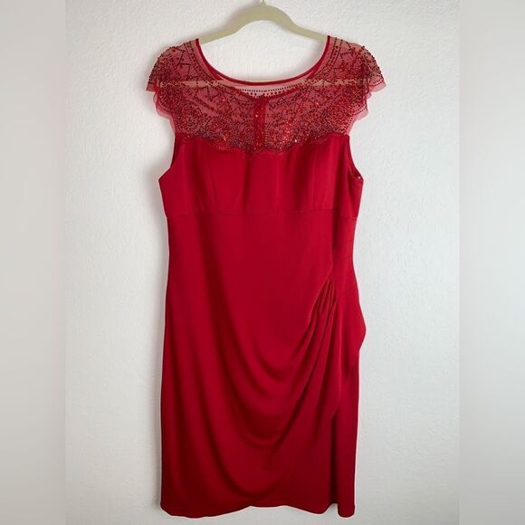 Birrin: vibrant red cocktail dress - Picture 1 of 5